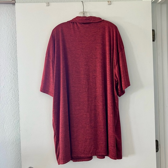 Men's 5XL Rich Red Dri Fit Polo Shirt - Picture 2 of 5